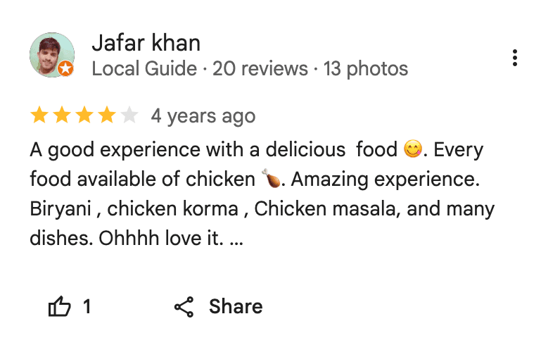 Customer review 1